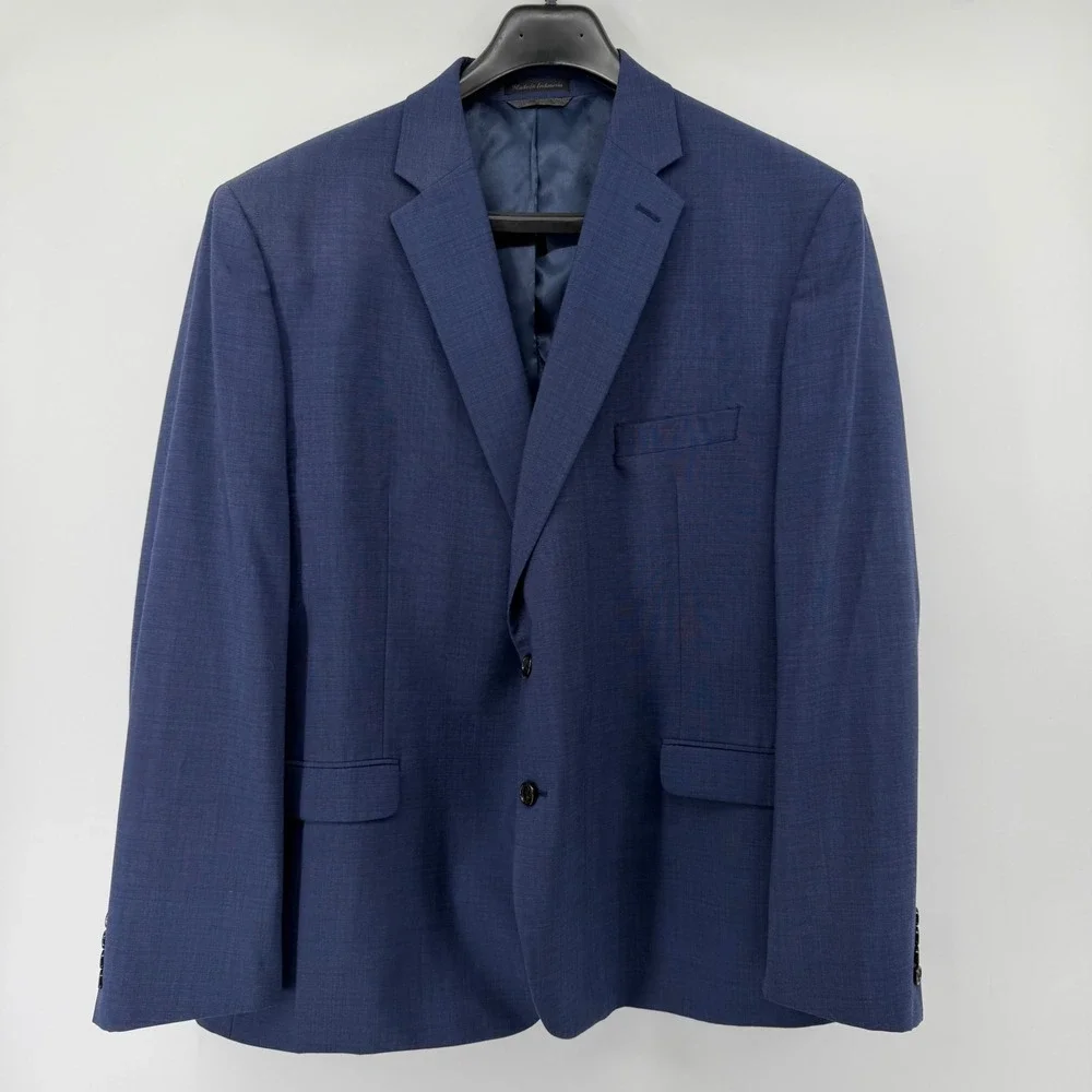 Lauren Ralph Lauren Suit Jacket Mens 50R Blue Wool 2-Button Professional Blazer